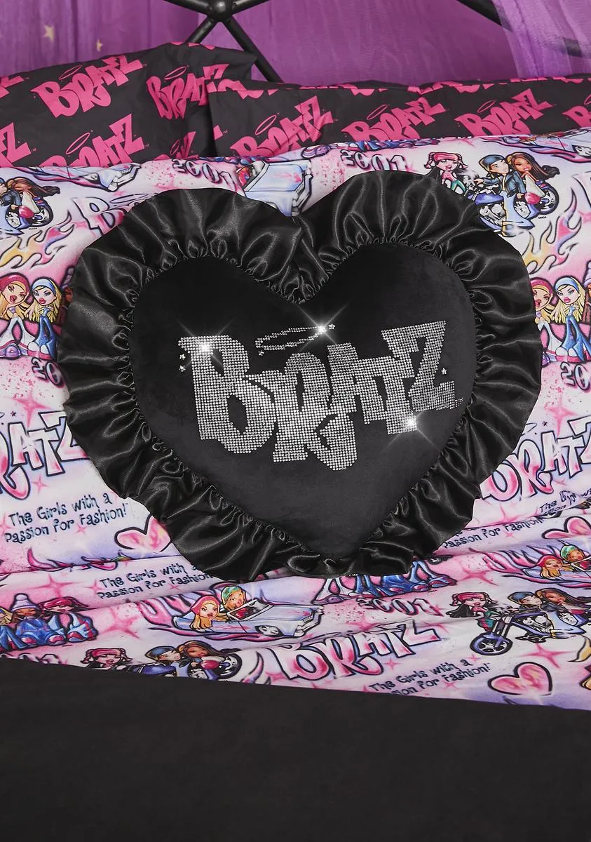 Dark Keep It Glossy Heart Pillow-