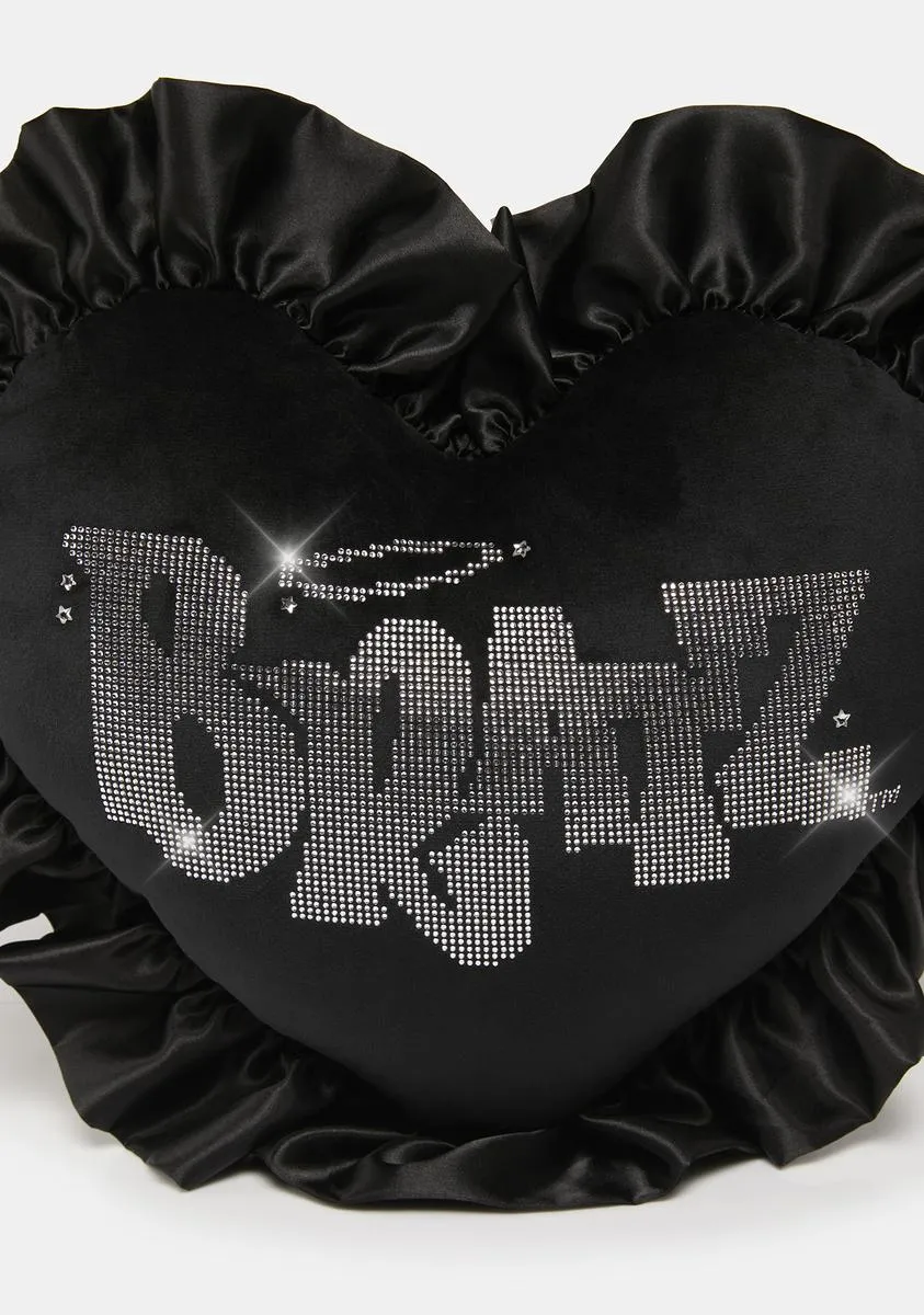 Dark Keep It Glossy Heart Pillow-