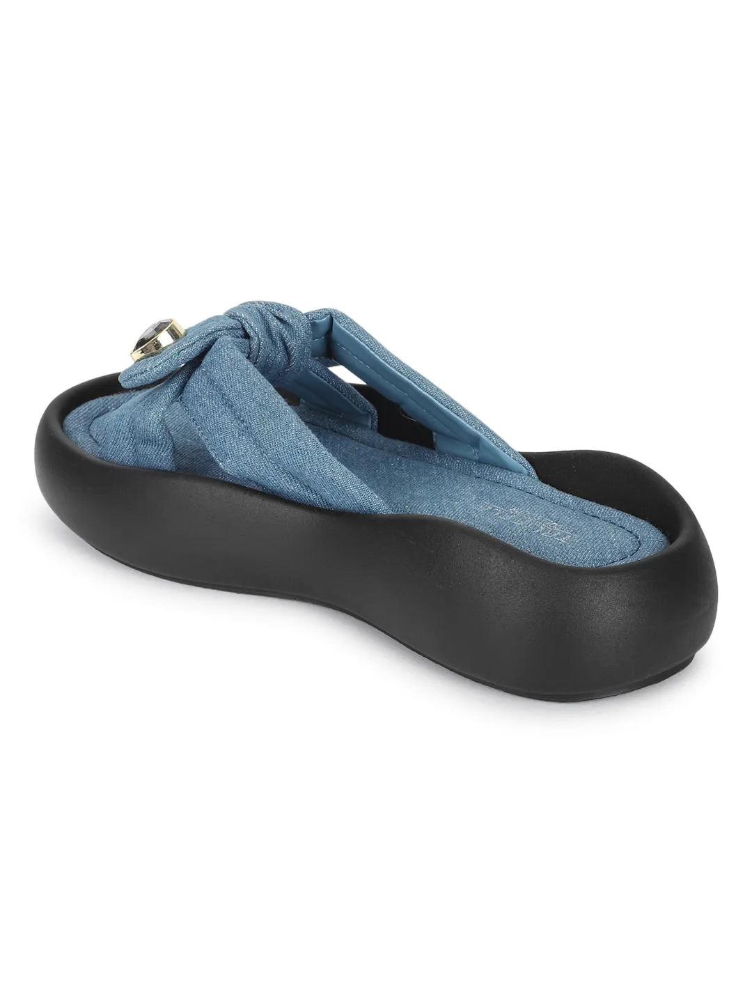 Denim Blue Diamond Stylish Flats (TC-RS3587-DNM)