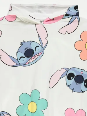 Disney Lilo and Stitch White Retro Flower Hoodie | Kids | George at ASDA