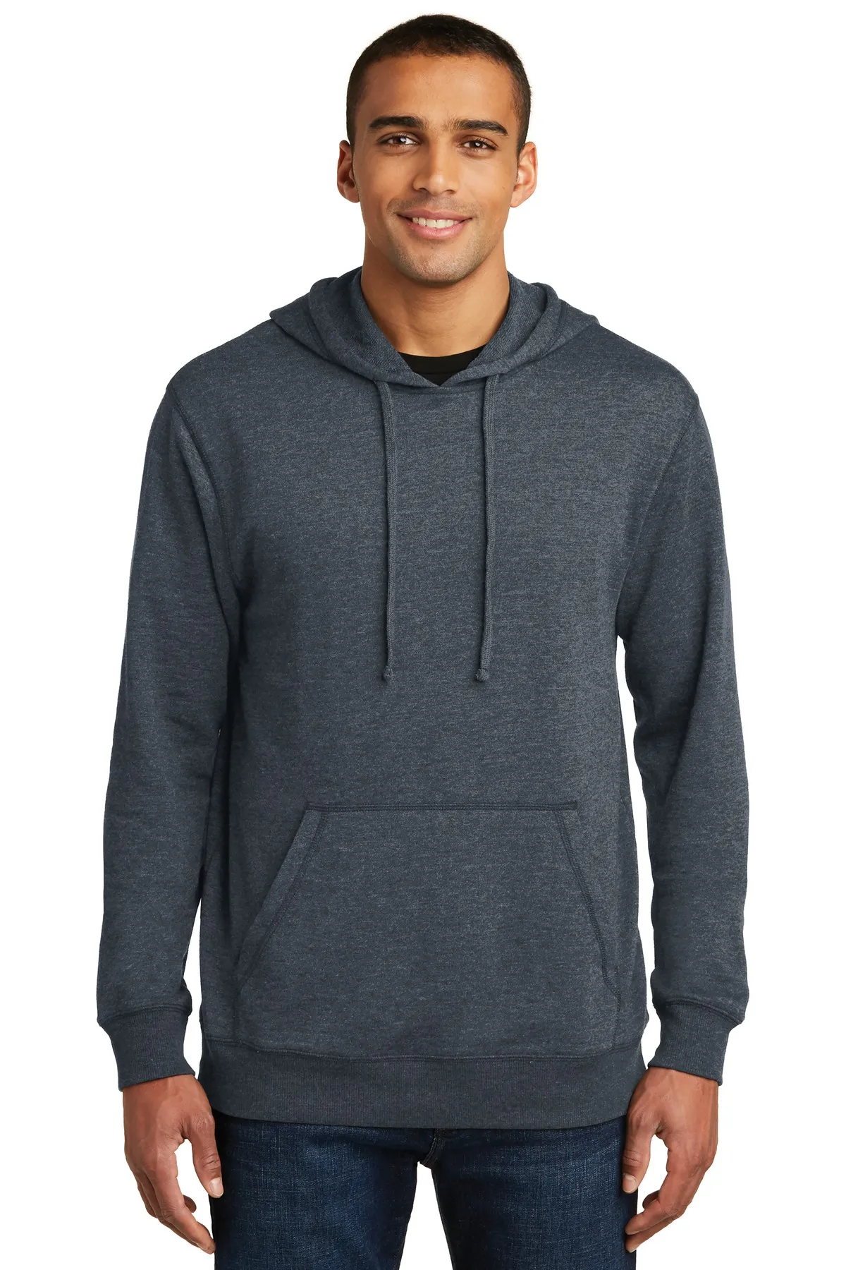 District Made  Mens Lightweight Fleece Hoodie. DM391