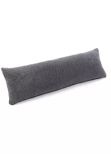 Downland Huggleland Charcoal Teddy Fleece Bolster Pillow | Kaleidoscope