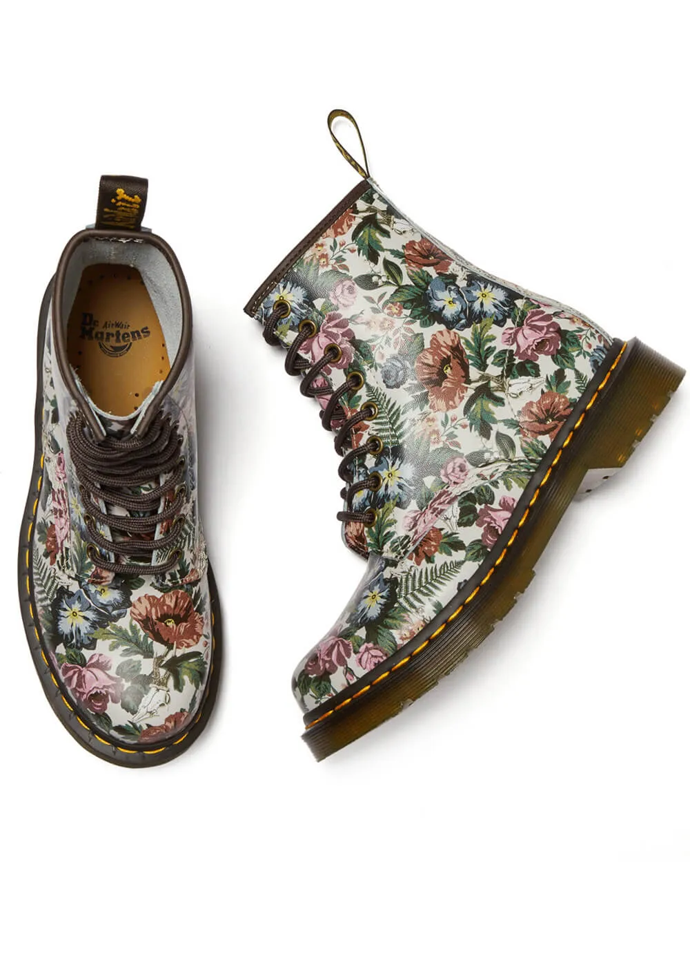 Dr. Martens 1460 W Floral Leather Boots Multi