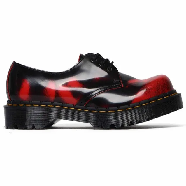 Dr. Martens 1461 Bex - Rub Off Lux Black/Burgundy