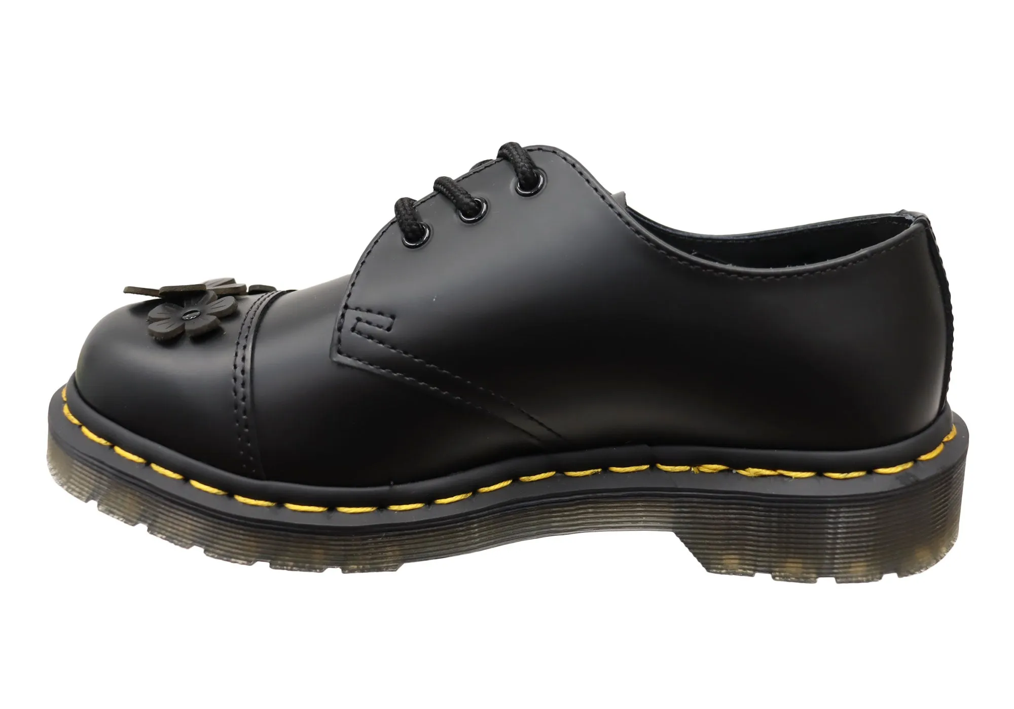 Dr Martens 1461 Flower 3 Eye Comfortable Leather Lace Up Shoes