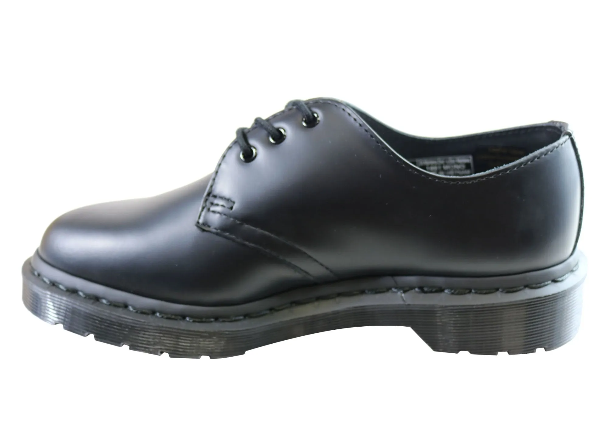 Dr Martens 1461 Mono Black Smooth Lace Up Comfortable Unisex Shoes