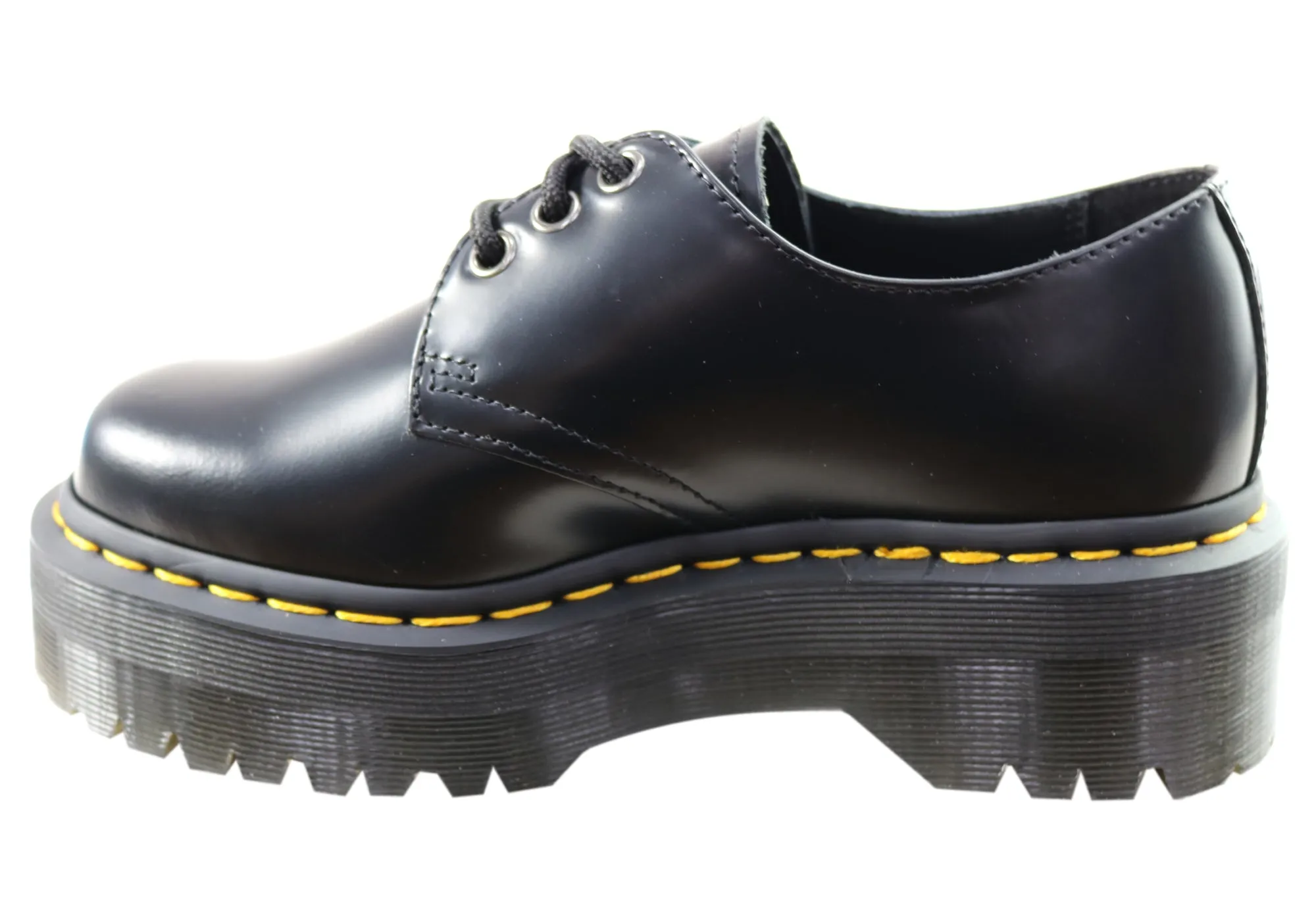 Dr Martens 1461 Quad Polished Smooth Lace Up Comfortable Unisex Shoes