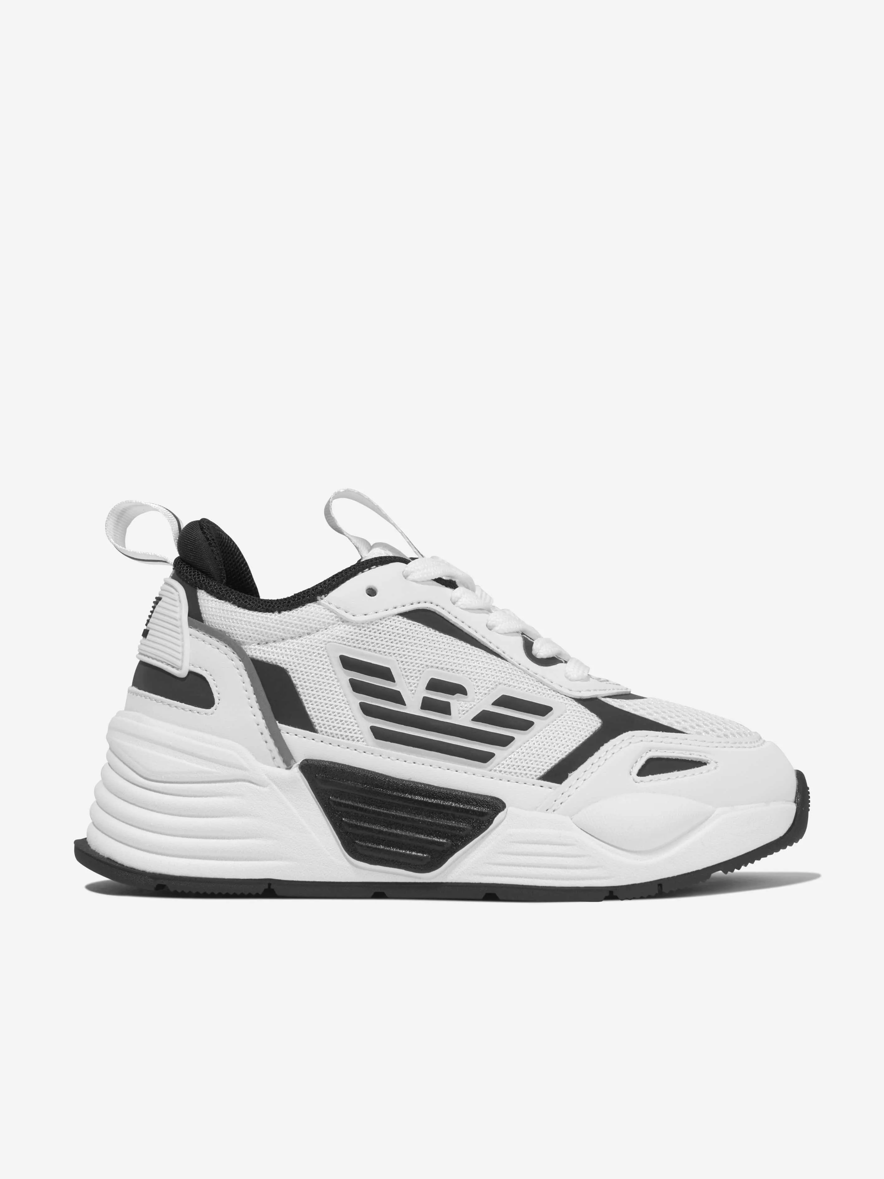 EA7 Emporio Armani Kids Ace Runner Trainers in White