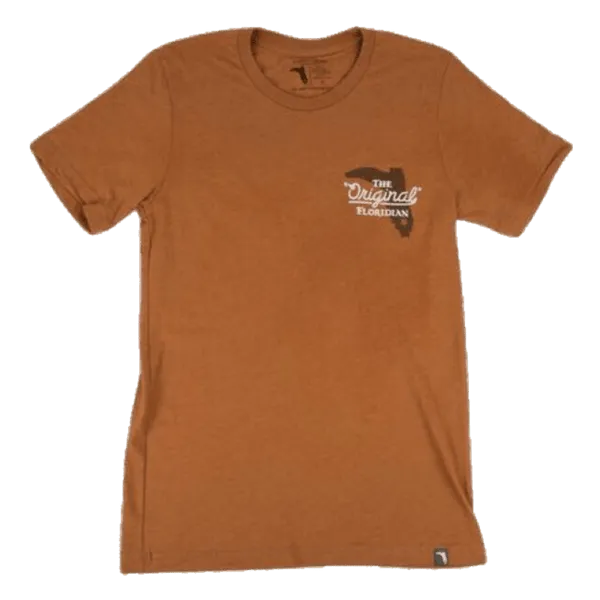 Florida Cracker Trading Co. Men's Orange Floridian Autumn Boot Short Sleeve T-Shirt