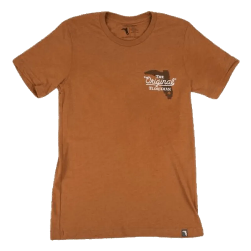 Florida Cracker Trading Co. Men's Orange Floridian Autumn Boot Short Sleeve T-Shirt