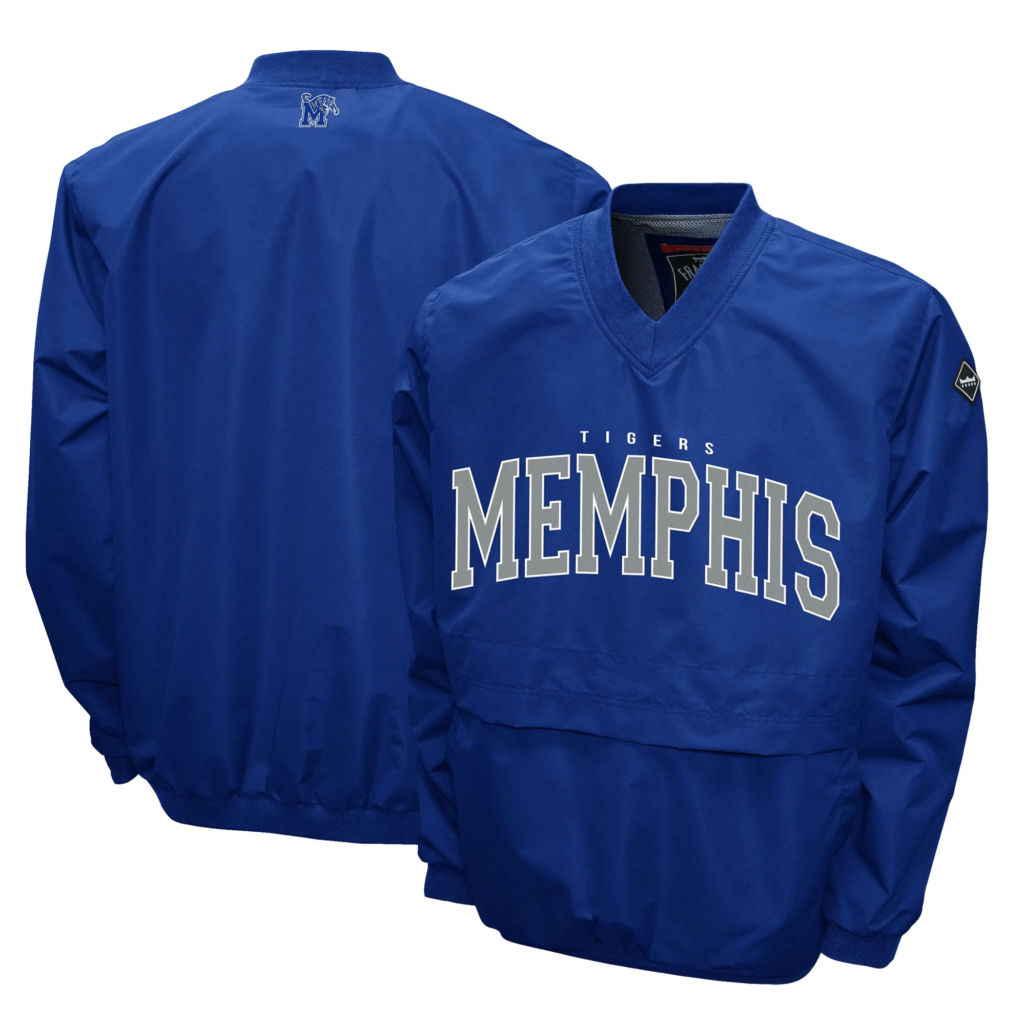 Franchise Club Memphis Tigers Royal Members Windshell V-Neck Pullover Jacket