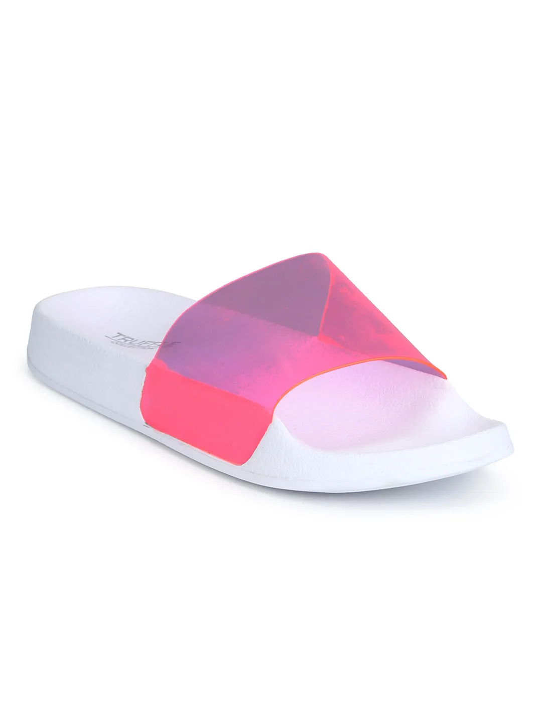 Fuschia Perspex Slip-on Flats