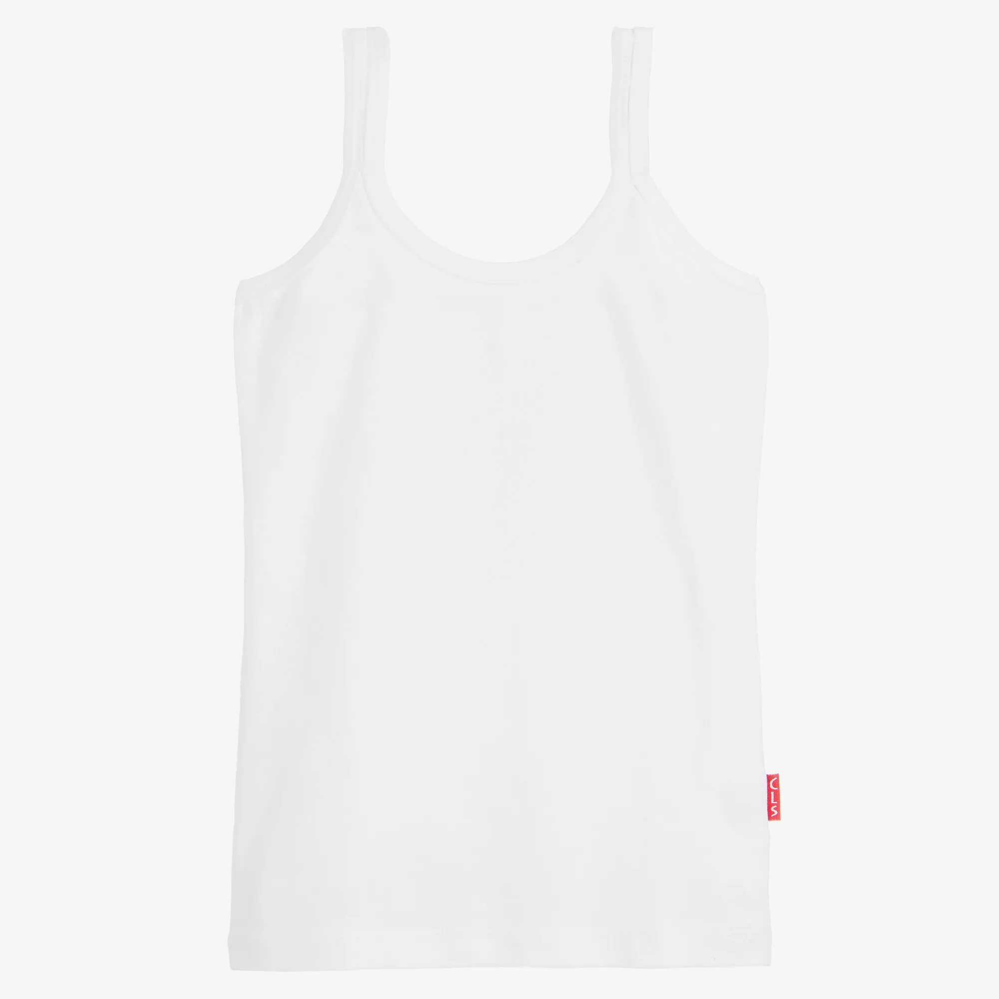 Girls White Cotton Jersey Vest