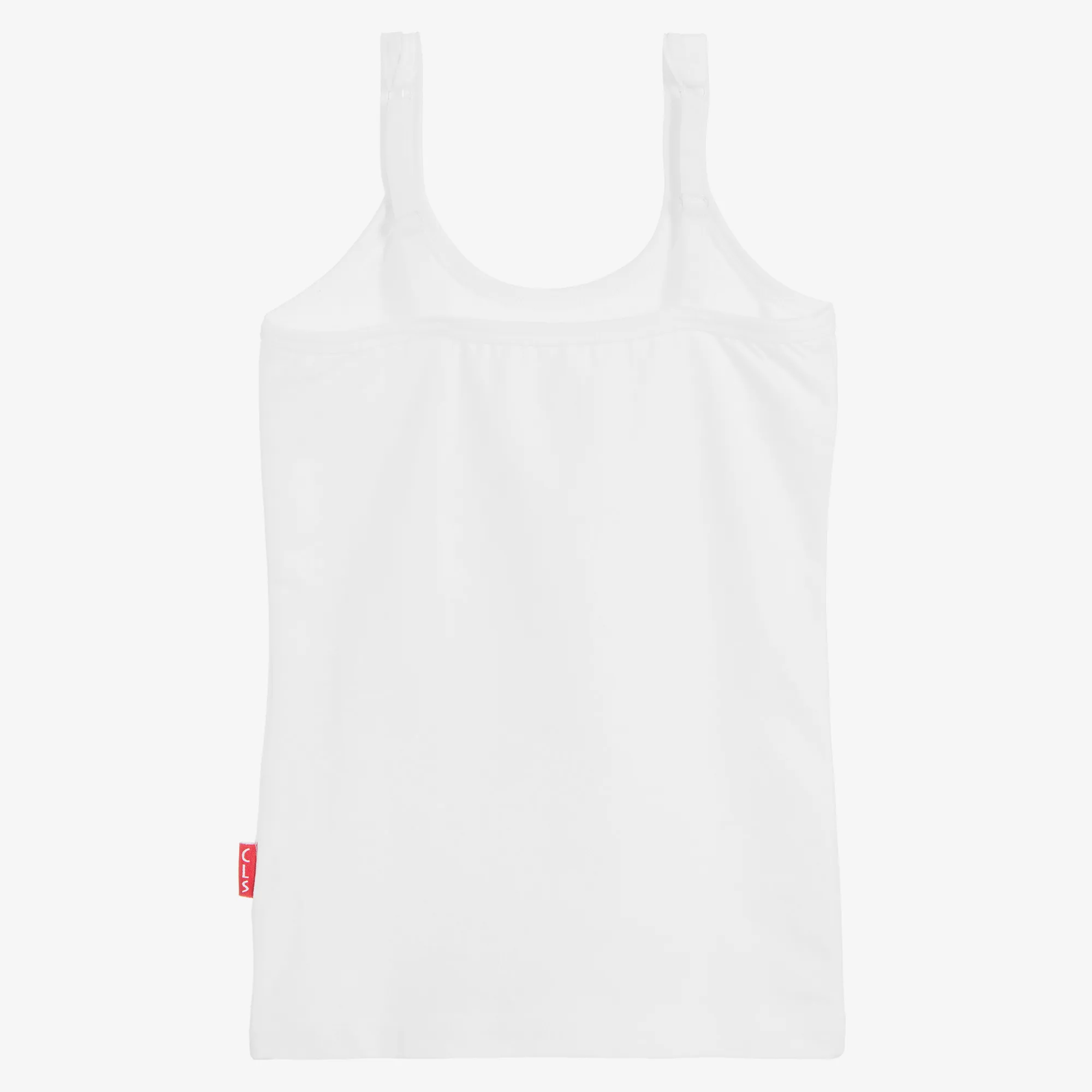 Girls White Cotton Jersey Vest