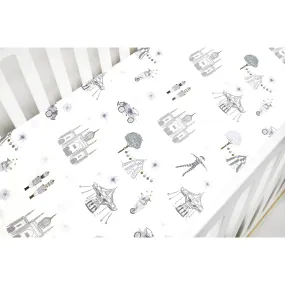 Gooselings *Exclusive* Adventures in Wonderland Crib Sheet, Aqua