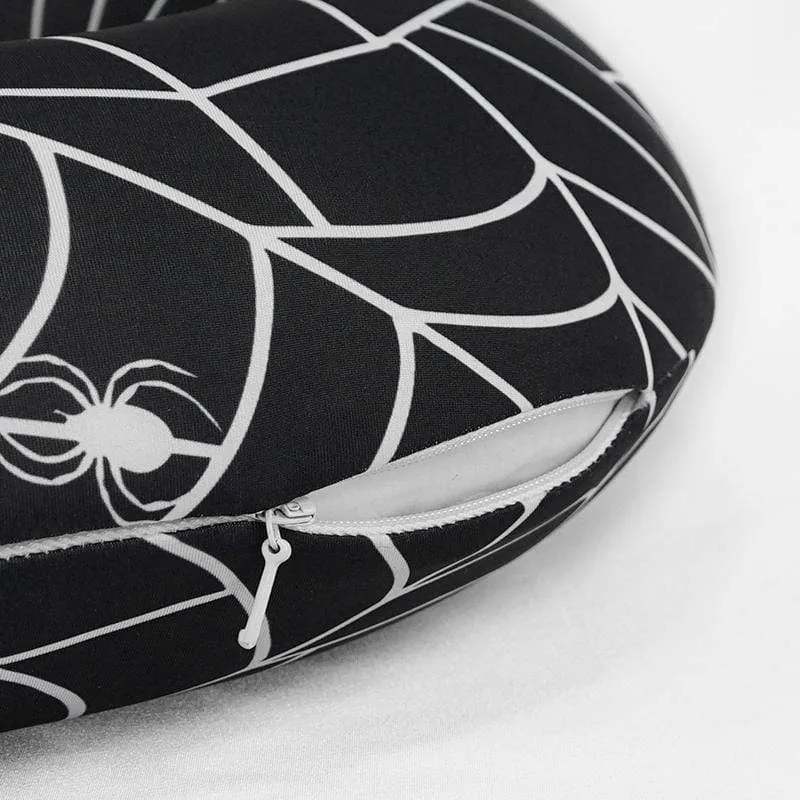 Gothic Spider Web Printed U-shaped Pillow