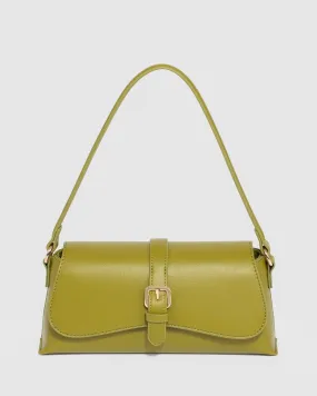 Green Sasha Buckle Shoulder Bag