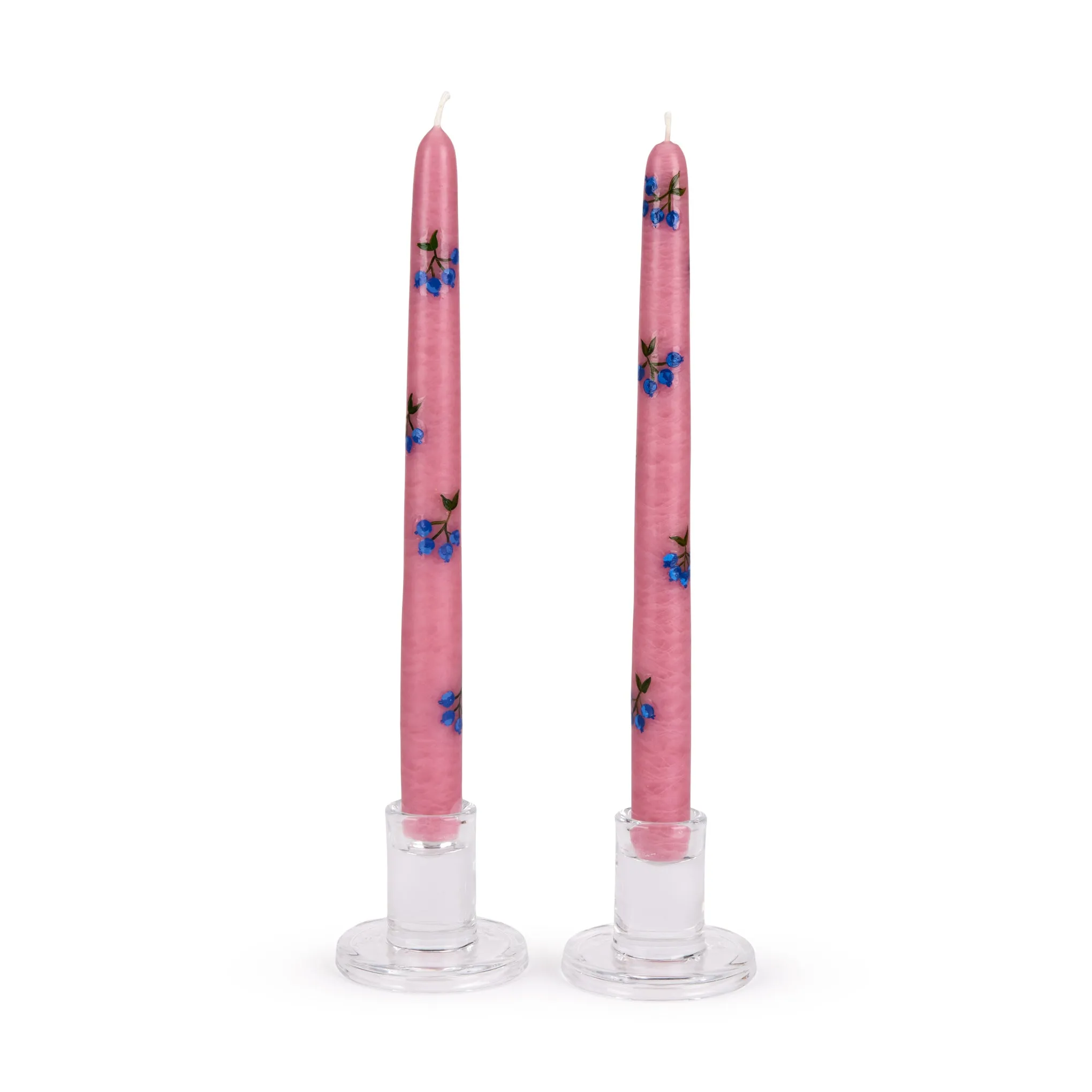 Hand-Painted Fruit Candles - Set of 2