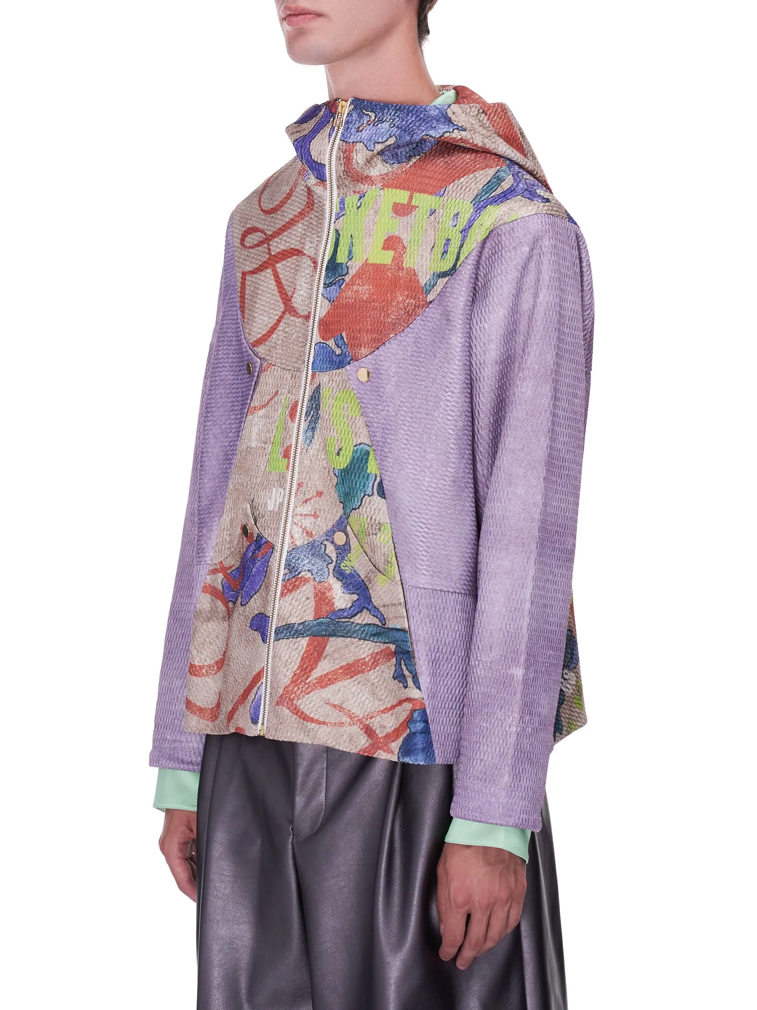 Hayden Paneled Windbreaker (N3-JK-09-MULTI-LAVENDER-GREEN)