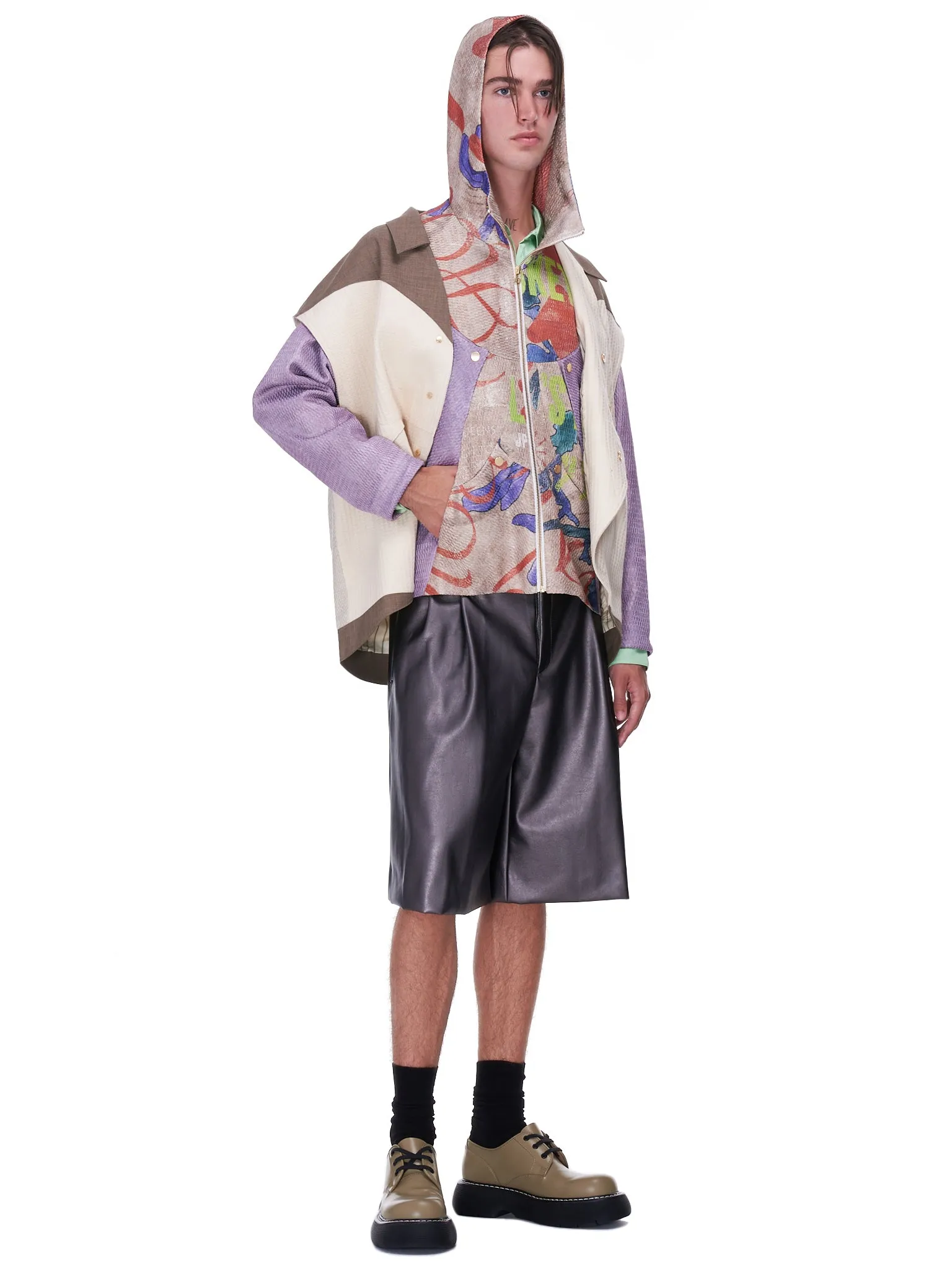 Hayden Paneled Windbreaker (N3-JK-09-MULTI-LAVENDER-GREEN)