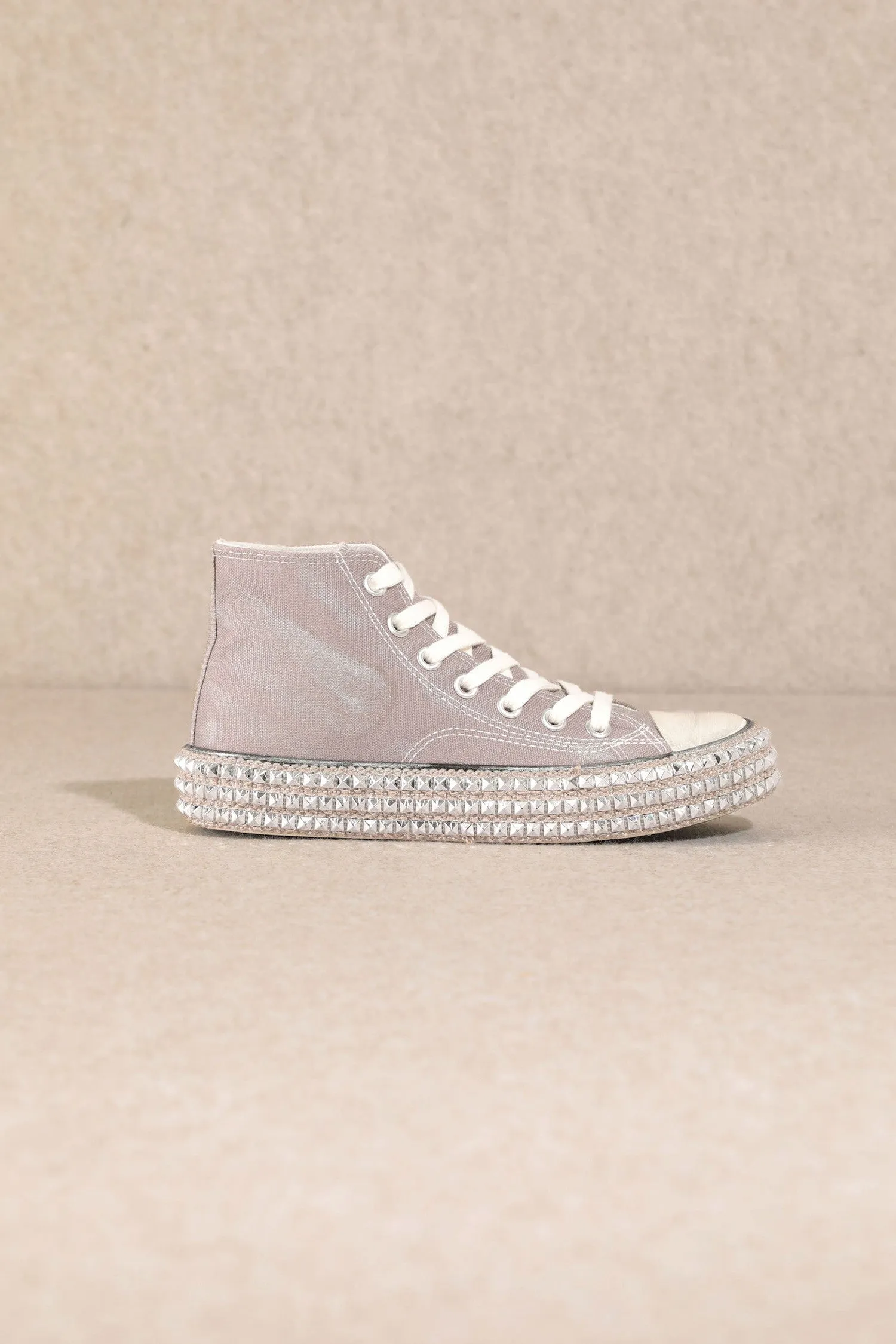 High Top Spike Detail Sneakers