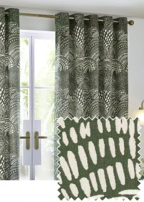 Hoem Nola Abstract Eyelet Curtains