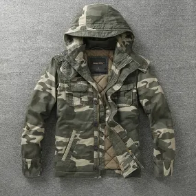 Hooded AR25 Denim Army Jacket