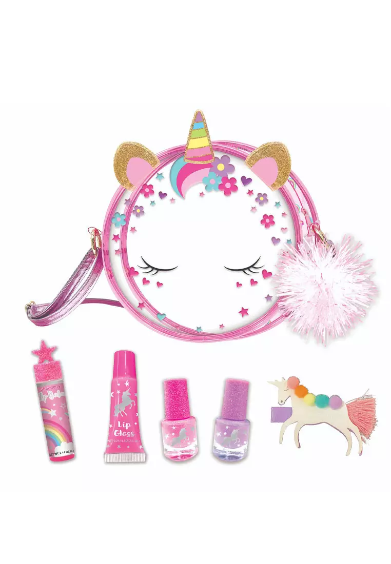 Hot Focus Hot Focus Super Star Crossbody Beauty Unicorn Non Toxic Makeup Cosmetic Kit Palette Toy for Girls 740UC