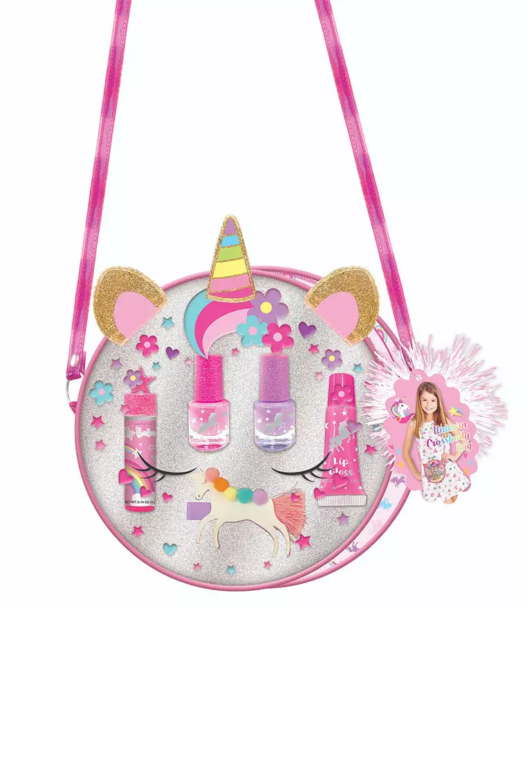 Hot Focus Hot Focus Super Star Crossbody Beauty Unicorn Non Toxic Makeup Cosmetic Kit Palette Toy for Girls 740UC