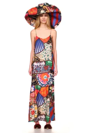 'HOTCH POTCH CRAZY QUILT' CLASSIC SLIP DRESS