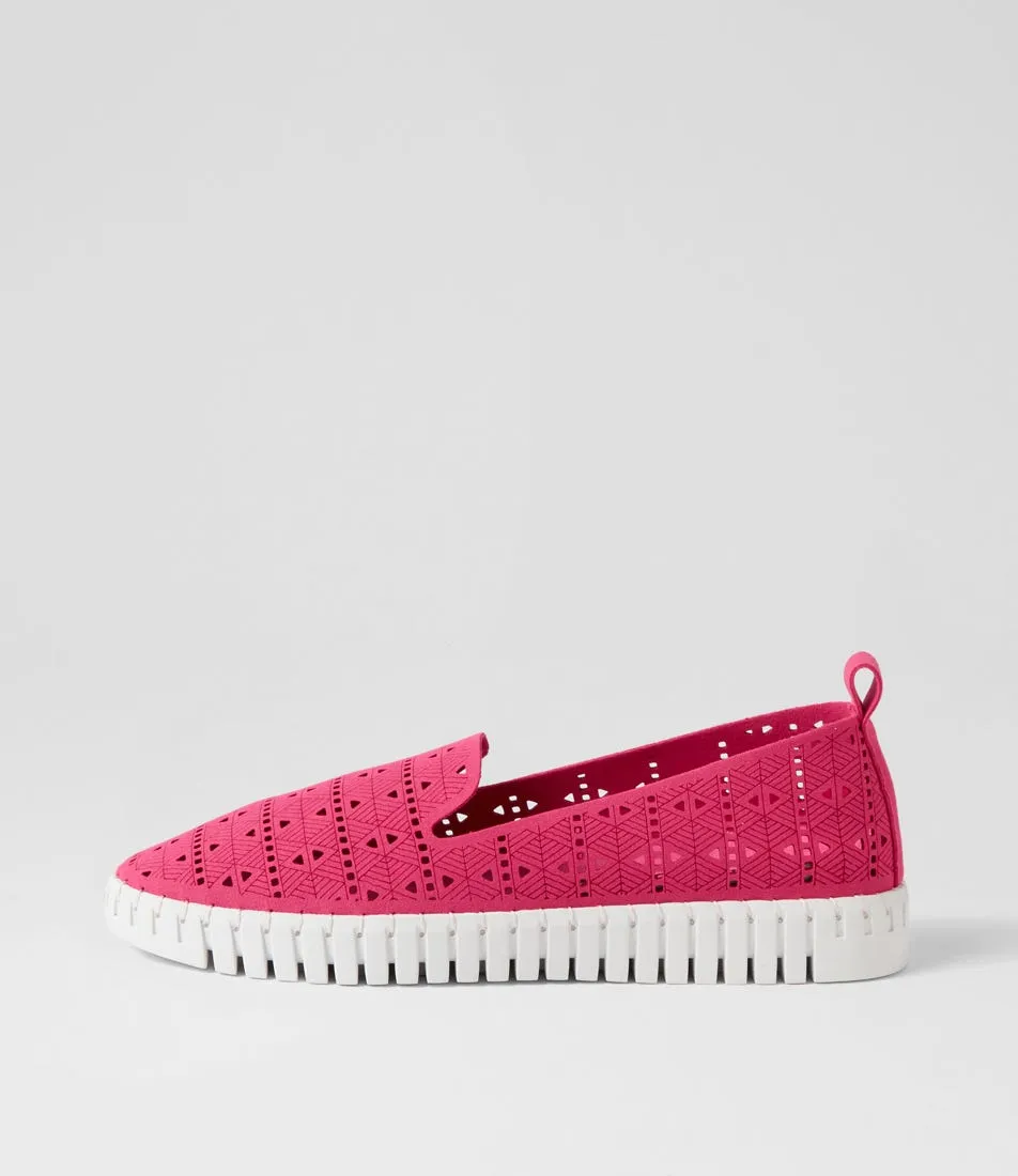 I LOVE BILLY Uppie Fuchsia Microsuede Sneakers