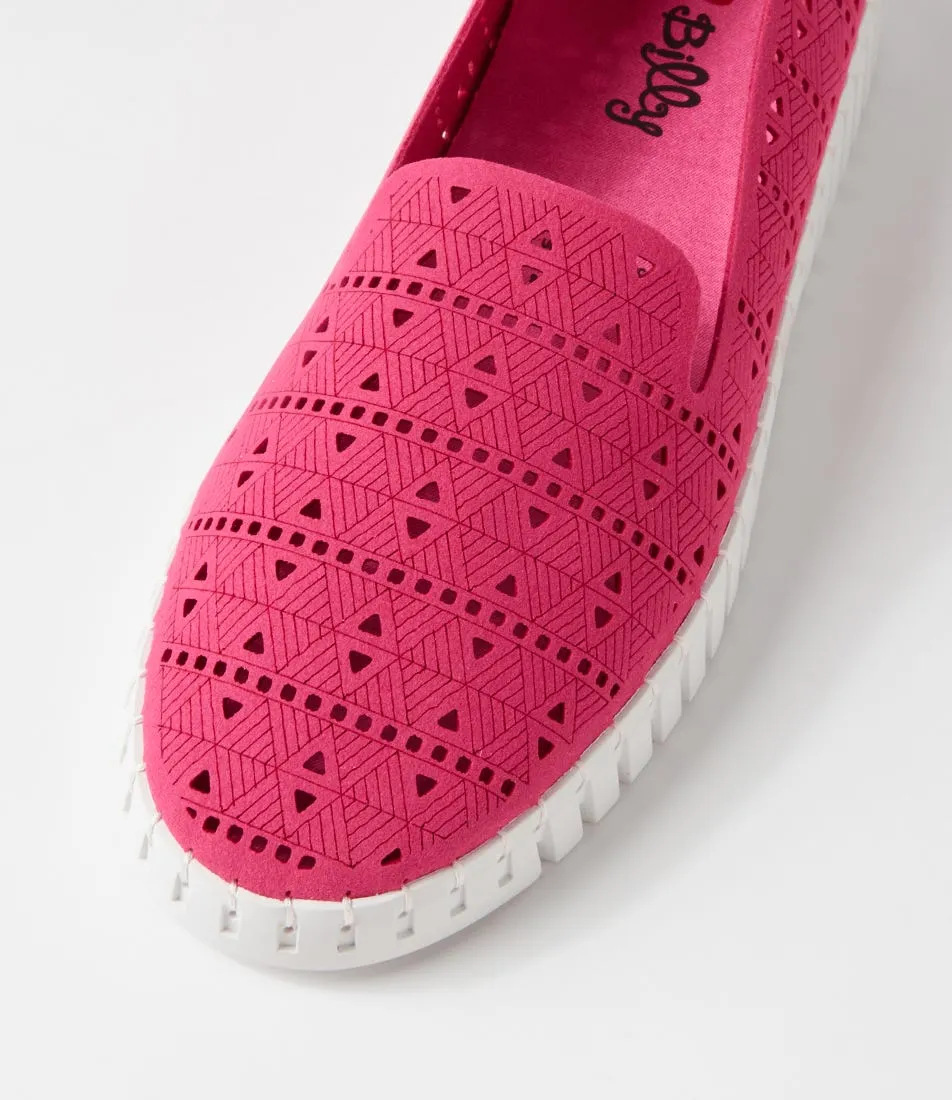 I LOVE BILLY Uppie Fuchsia Microsuede Sneakers