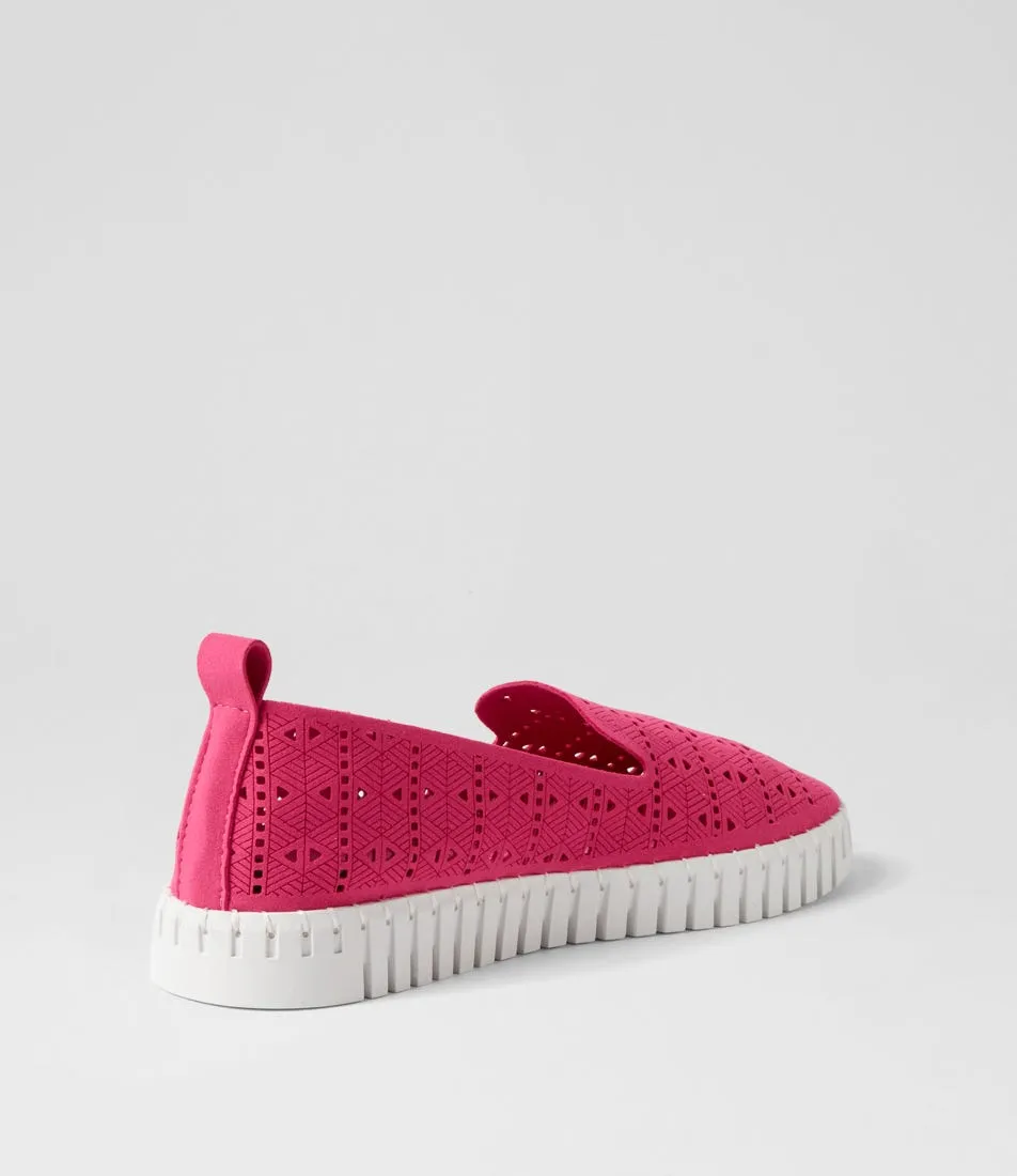 I LOVE BILLY Uppie Fuchsia Microsuede Sneakers