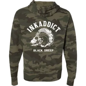 InkAddict Throwback Black Sheep Unisex Camo Pullover