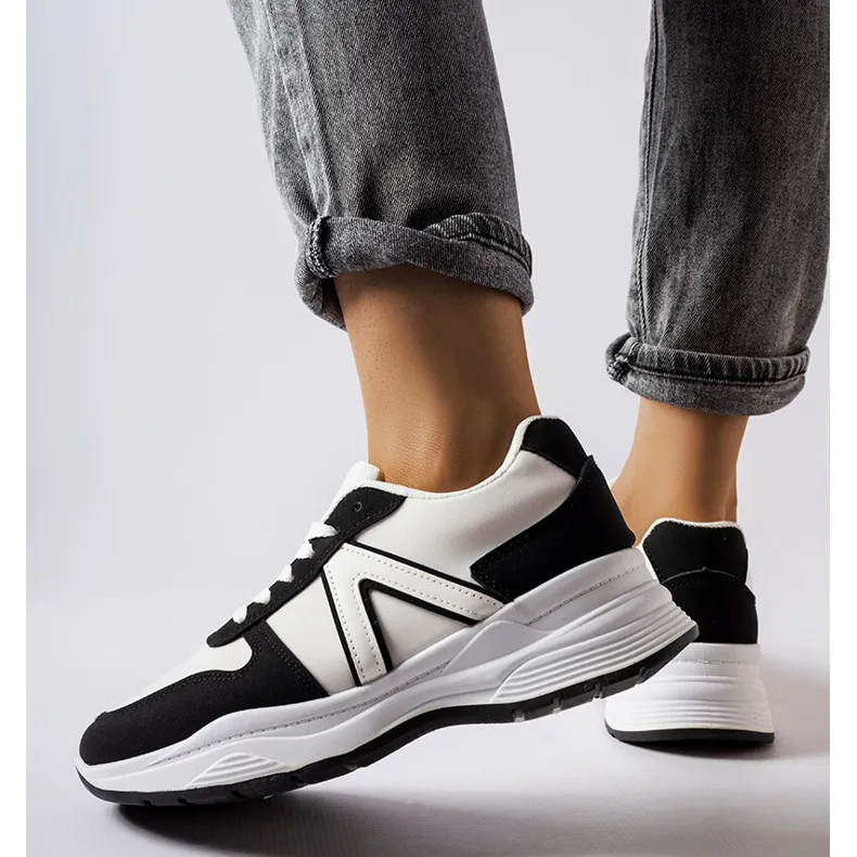 Inna White and black sports sneakers from Tornano