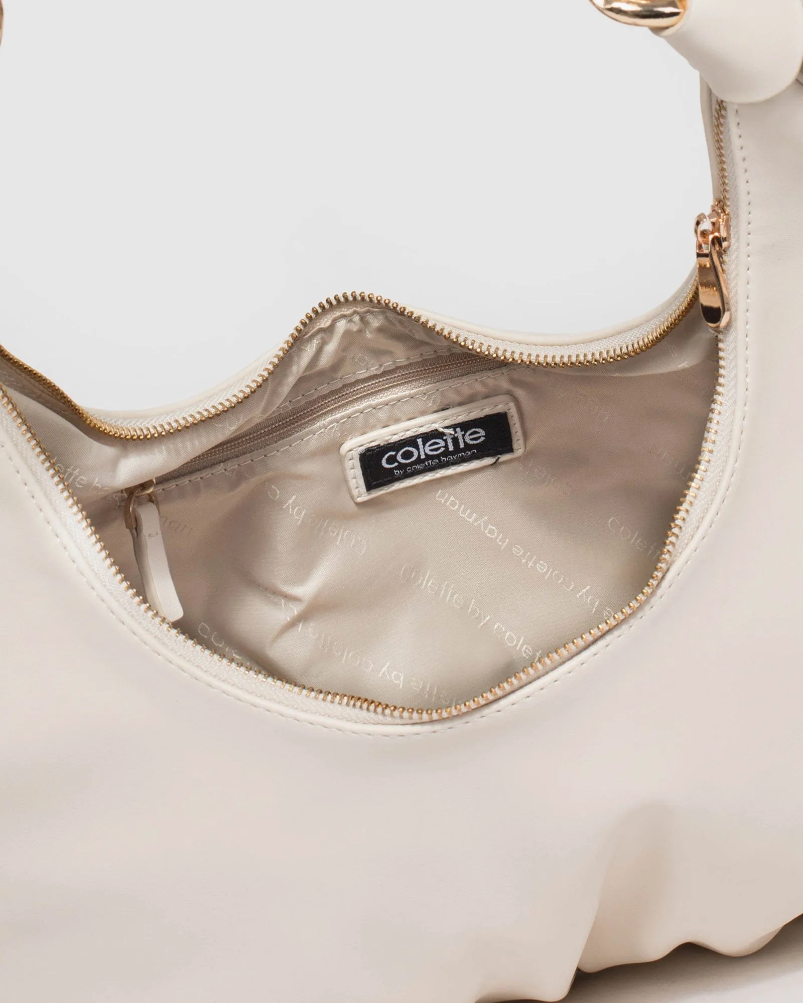 Ivory Becky Large Knot Shoulder Bag