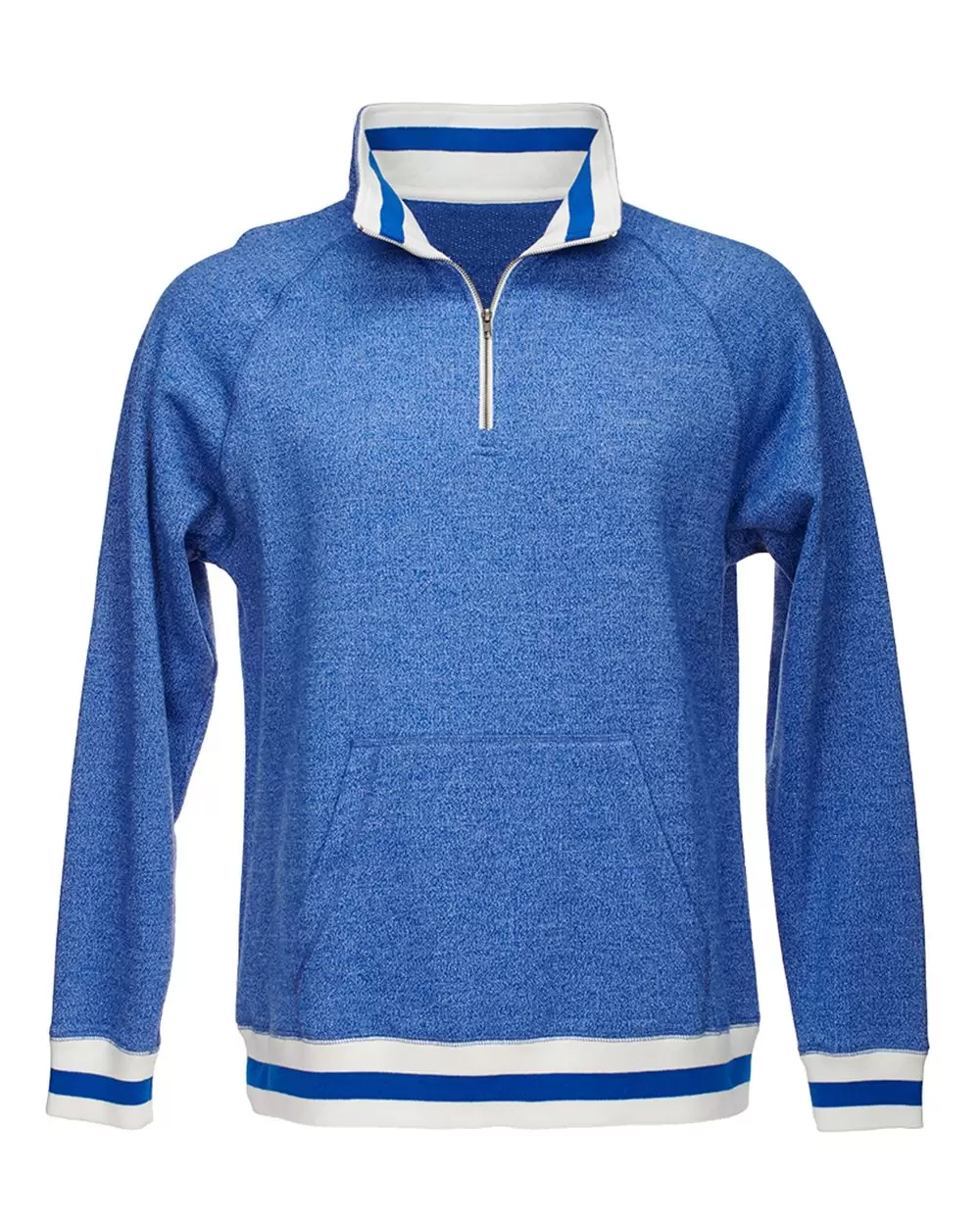 J America 8703 Peppered Fleece 1/4 Zip Pullover SKU: 8703