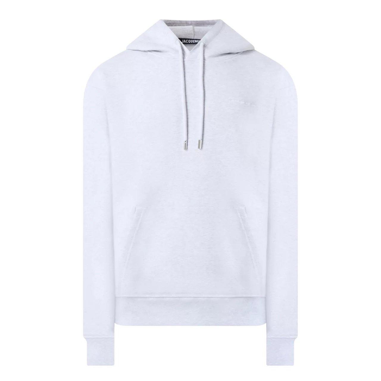 JACQUEMUS Brode Logo Drawstring Hoodie - Grey