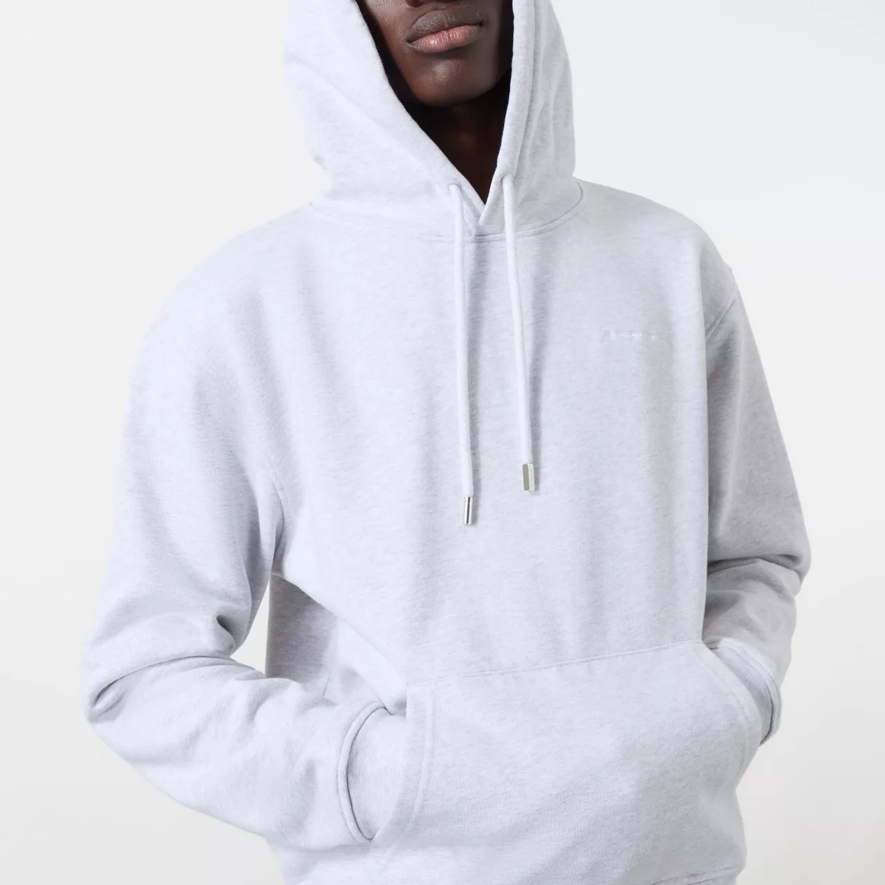 JACQUEMUS Brode Logo Drawstring Hoodie - Grey