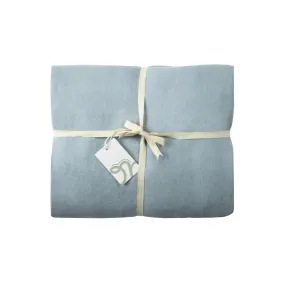 Kapok Comforts   King Linen Fitted Sheet Blue Fog