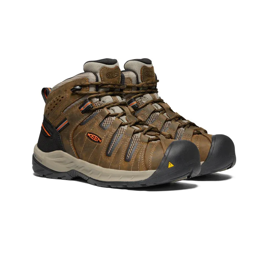 Keen Men's Flint II Boot (Soft Toe) 9.5D Cascade Brown/Burnt Ochre