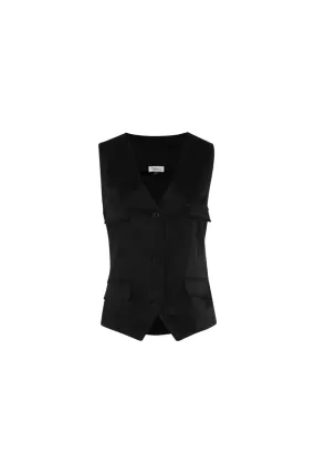   Laura Aparicio Fitted Vest - Black  