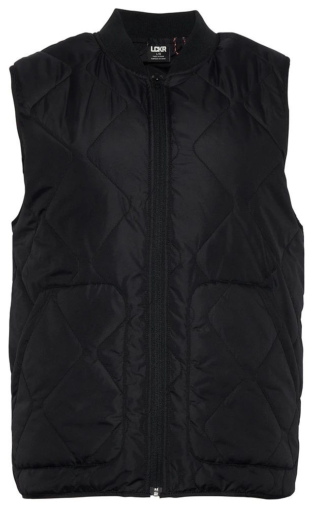 LCKR Mens LCKR Ontario Quilted Vest - Mens Black/Black Size S