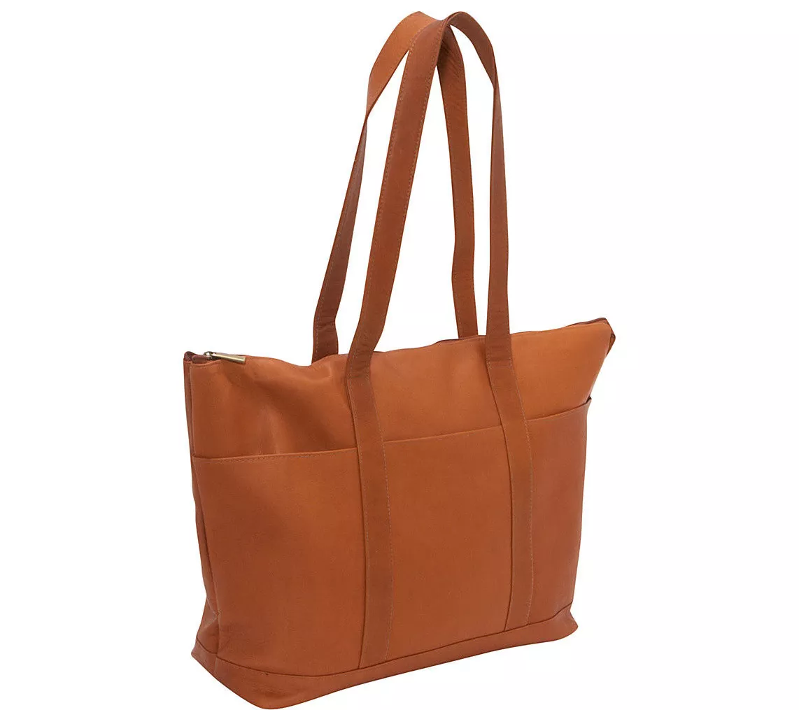 Le Donne Leather Double Strap Large Pocket Tote