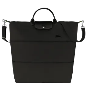 Le Pliage Green Travel bag expandable Black - Recycled canvas