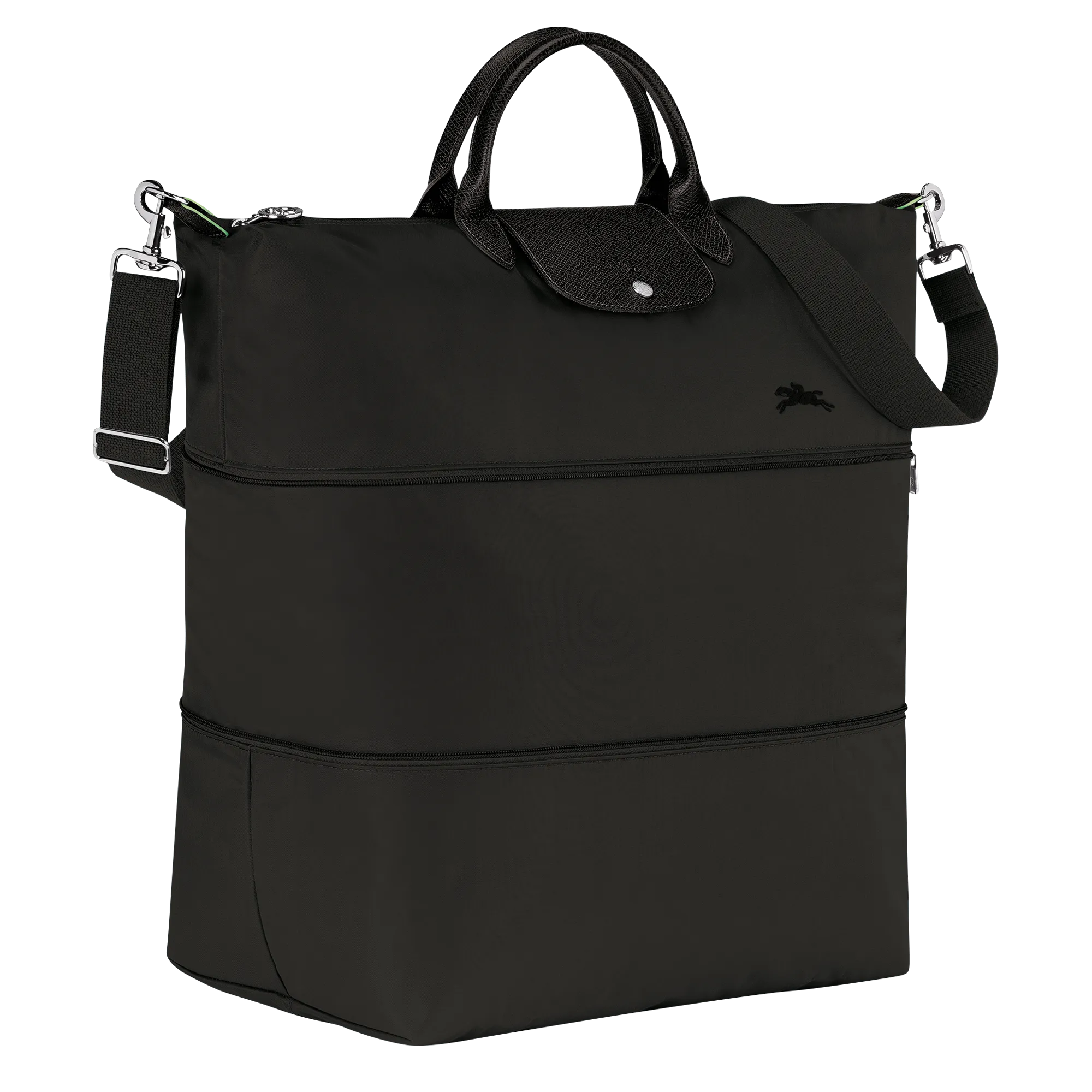 Le Pliage Green Travel bag expandable Black - Recycled canvas