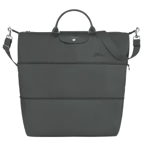 Le Pliage Green Travel bag expandable Graphite - Recycled canvas