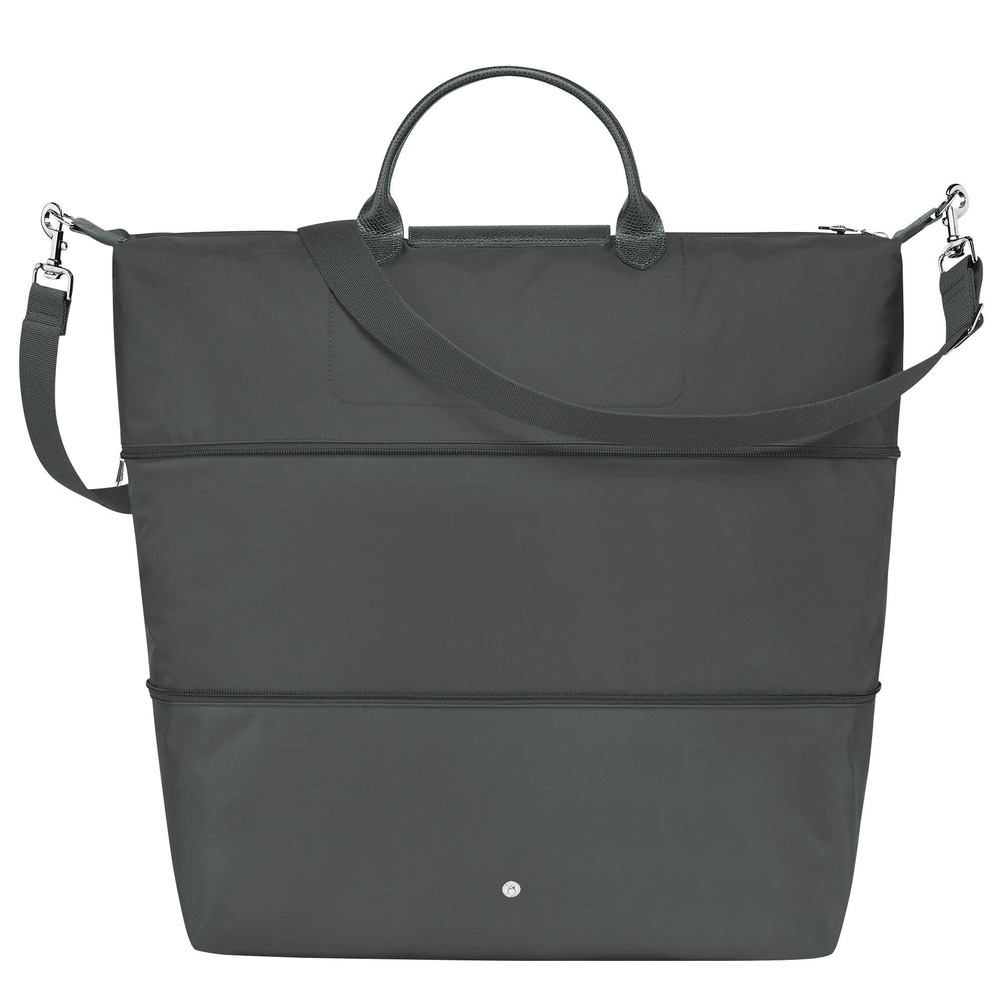 Le Pliage Green Travel bag expandable Graphite - Recycled canvas