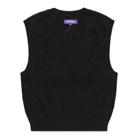 LETTER SQUARE VEST BLACK | Bodega