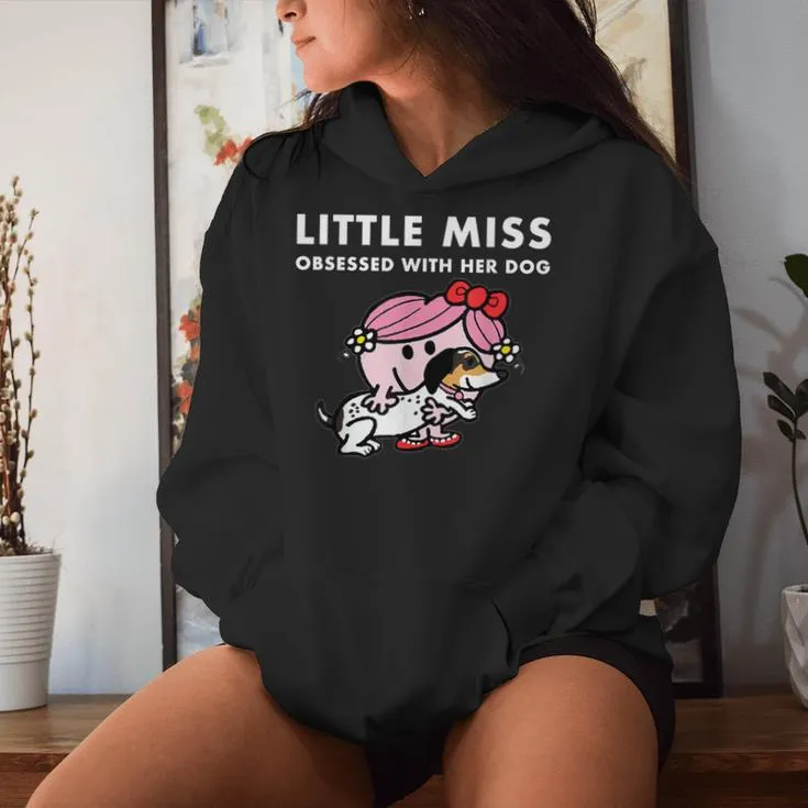 Little Miss Obsessed With Her Dog Quote For Girl Women Hoodie